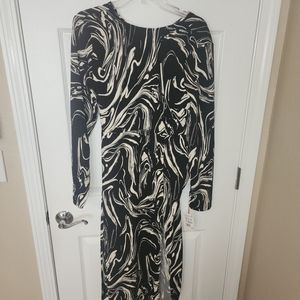 NWT! Nordstrom Open Edit Black and White Marble Dress